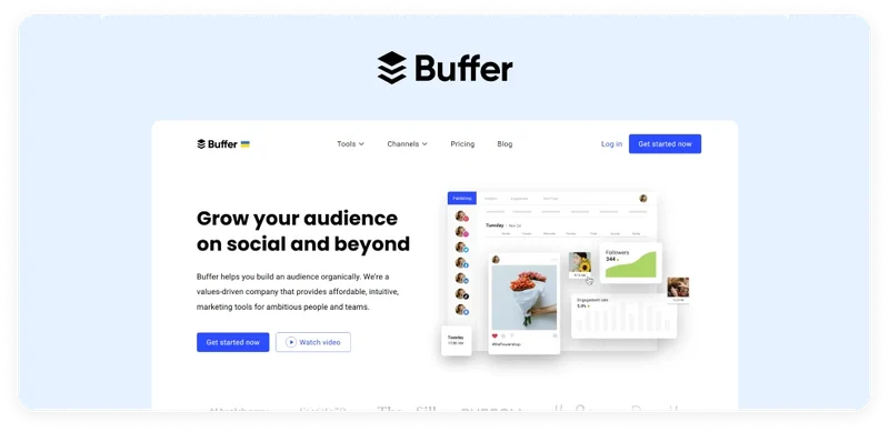 Buffer - AI social scheduling tool for Shopify stores