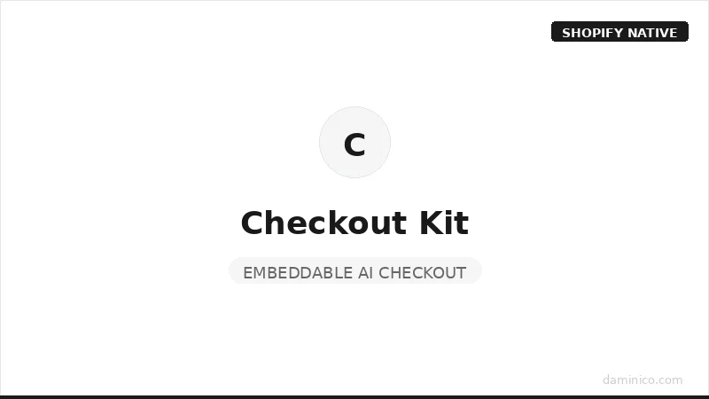 Shopify Checkout Kit - AI agent commerce tool for Shopify stores