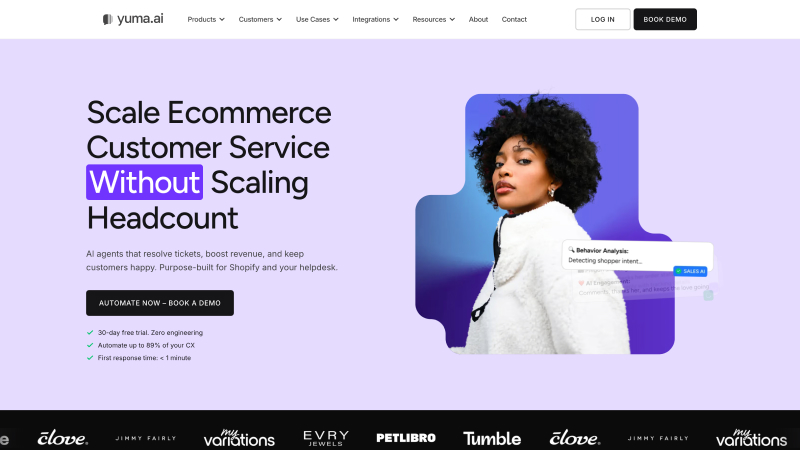 Yuma AI - AI support automation tool for Shopify stores